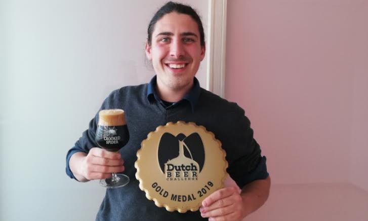 Niels Beekhuizen van Crooked Spider met zijn Russian Imperial Stout